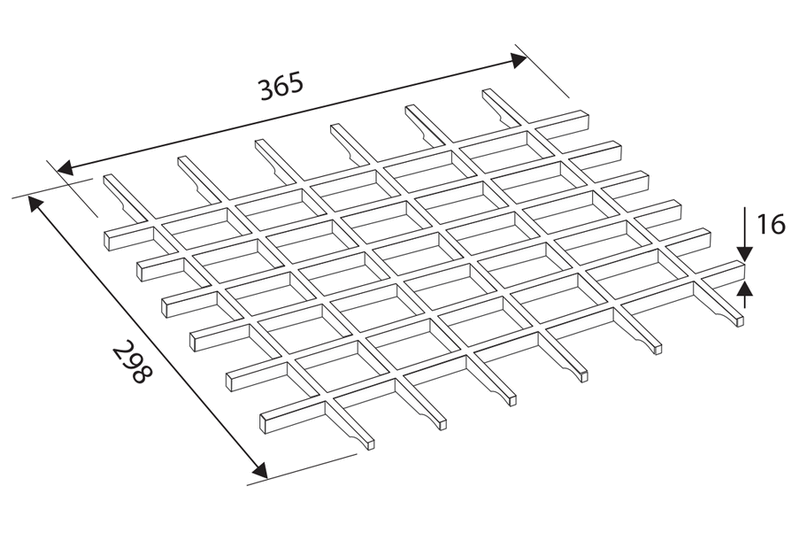 Univerzální mřížka ŠEDÁ pro technické dřezy a výlevky z polypropylenu