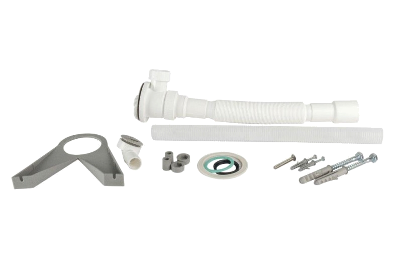 Technický dřez 50 cm ČERNÝ z polypropylenu + sifon a montážní příslušenství