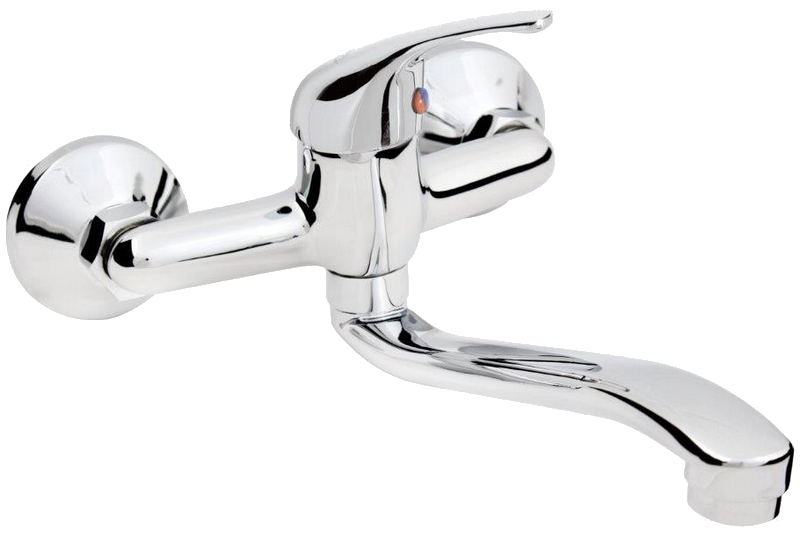 Dřezová nástěnná páková baterie chrom