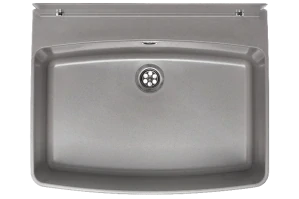 Technický dřez GRAND 55 cm ŠEDÝ polypropylen + sifon a montážní sada