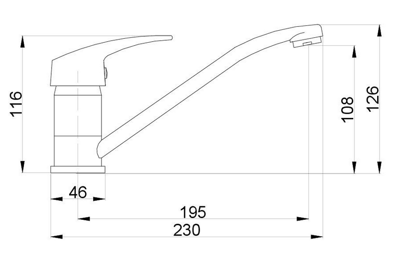 Dřezová stojánková páková baterie chrom