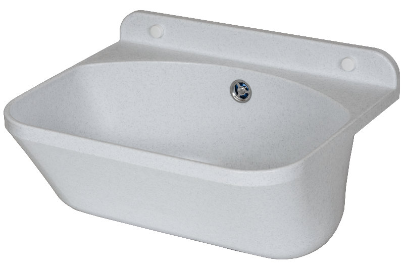 Technický dřez KLASIK 46 cm BÍLÝ polypropylen + sifon a montážní sada