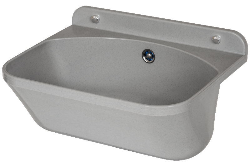 Technický dřez KLASIK 46 cm ŠEDÝ polypropylen + sifon a montážní sada