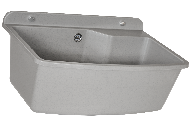 Technický dřez XXL 61 cm ŠEDÝ polypropylen + sifon a montážní sada