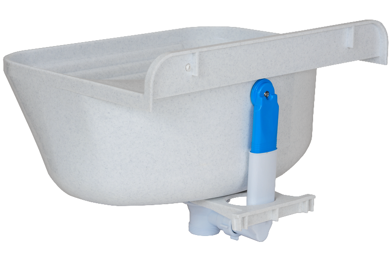 Technický dřez KLASIK 46 cm BÍLÝ polypropylen + sifon a montážní sada