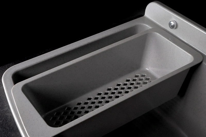ŠEDÝ odkapávací košík pro technický dřez XXL