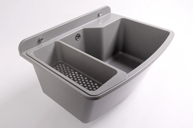 ŠEDÝ odkapávací košík pro technický dřez XXL