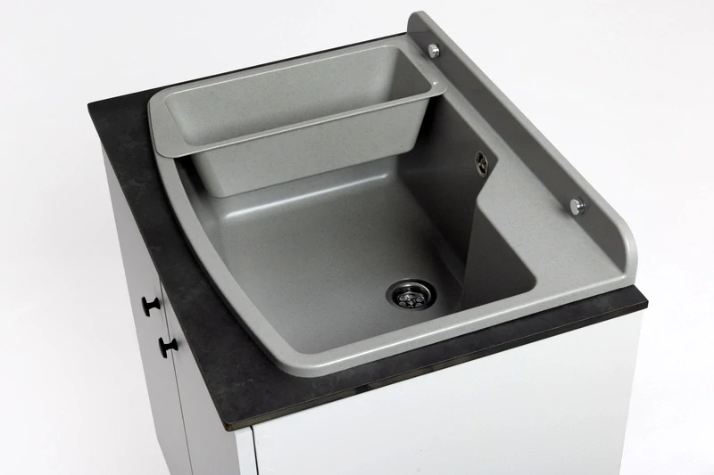 ŠEDÝ odkapávací košík pro technický dřez XXL